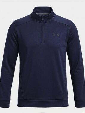 UNDER ARMOUR Classic Quarter Zip Pullover, Men’s Size M, Navy Blue